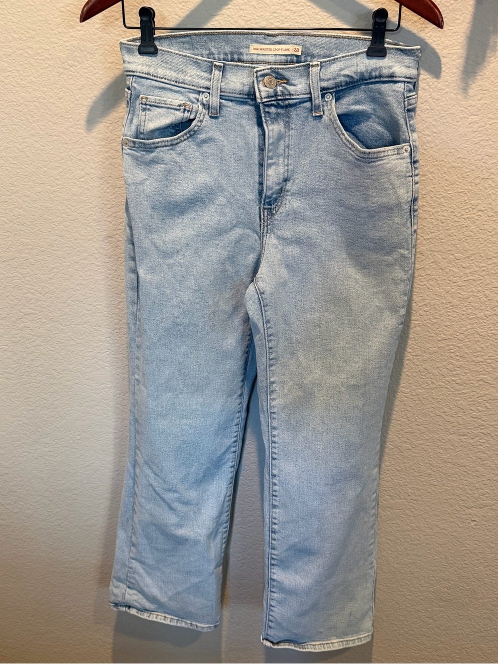 Levi’s High Waisted Crop Flare Light Wash Women's Jeans - 28